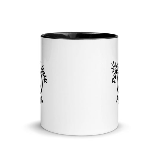 Sturdy 'Protect Your Peace Coffee Mug' bearing the uplifting message from Tribe of Weirdos, crafted to inspire tranquility with your morning coffee or evening tea.