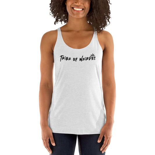 Tribe of Weirdos Women's Racerback Tank - flaunt your individuality with this comfy and chic symbol of the tribe's spirit.