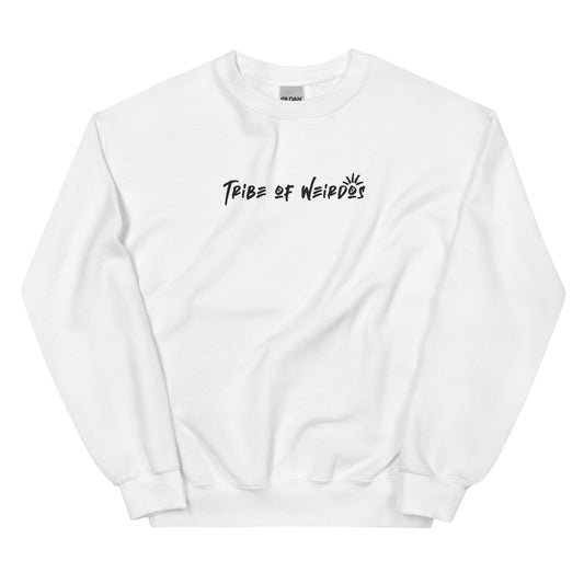 Soft and stylish Tribe of Weirdos Unisex Sweatshirt, combining casual comfort with a message of self-acceptance and community spirit.