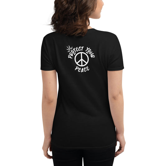Tribe of Weirdos' 'Protect Your Peace' Women's T-Shirt, fusing feminine fit with a timeless message of peace preservation