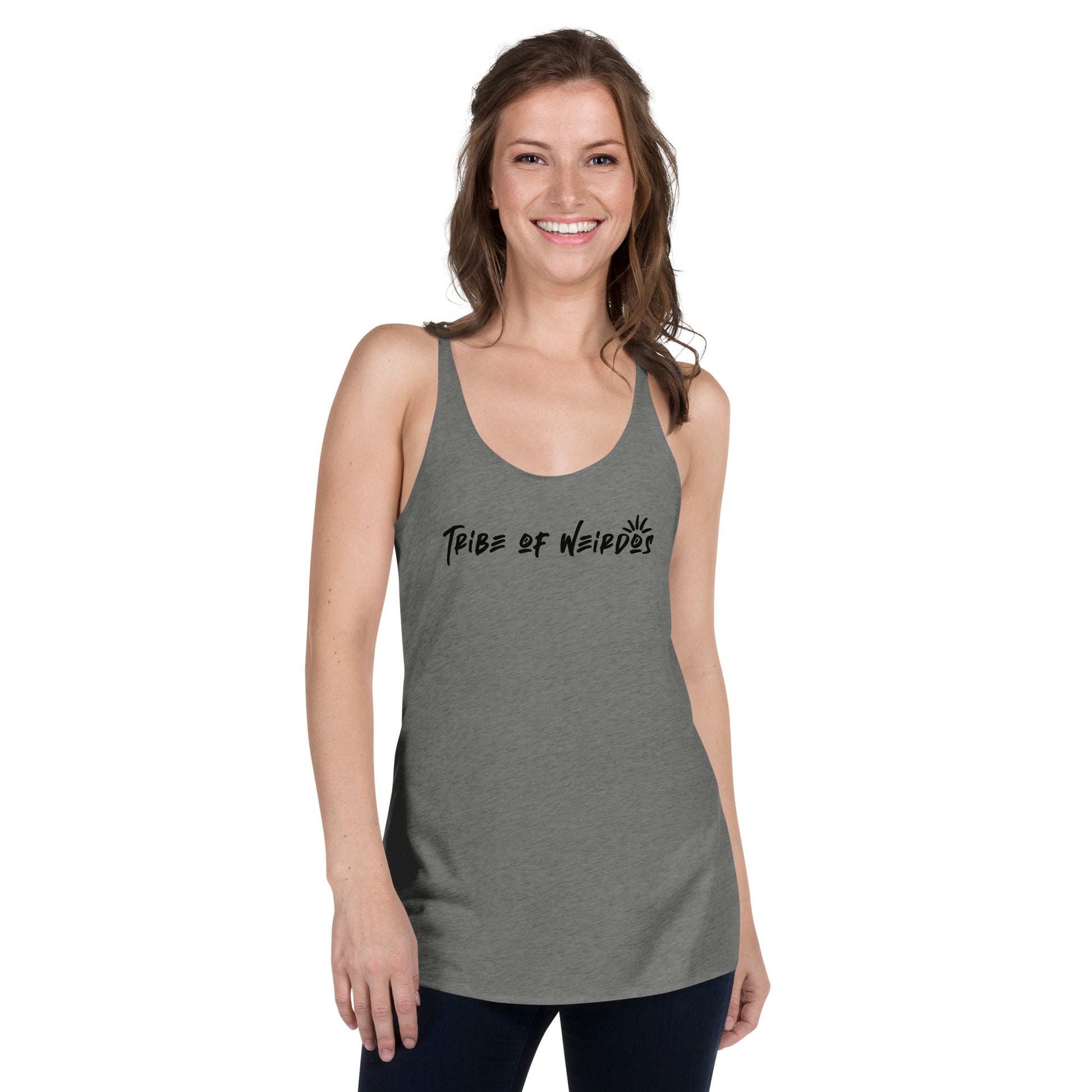 Tribe of Weirdos Women's Racerback Tank - flaunt your individuality with this comfy and chic symbol of the tribe's spirit.